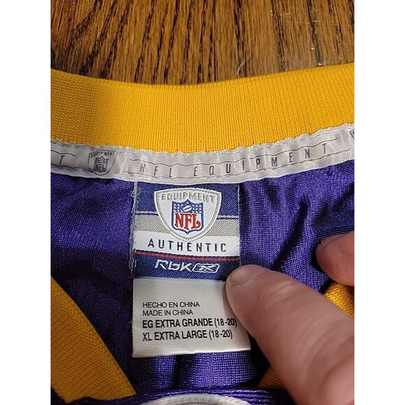 Reebok Adrian Peterson Minnesota Vikings NFL Football Jersey Youth XL 18-20 Boy - Picture 5 of 10